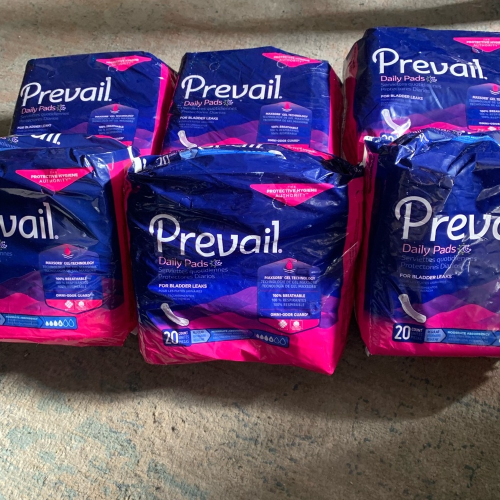 Prevail Daily Pads -20 count per package 10 packages left total of 200 pads